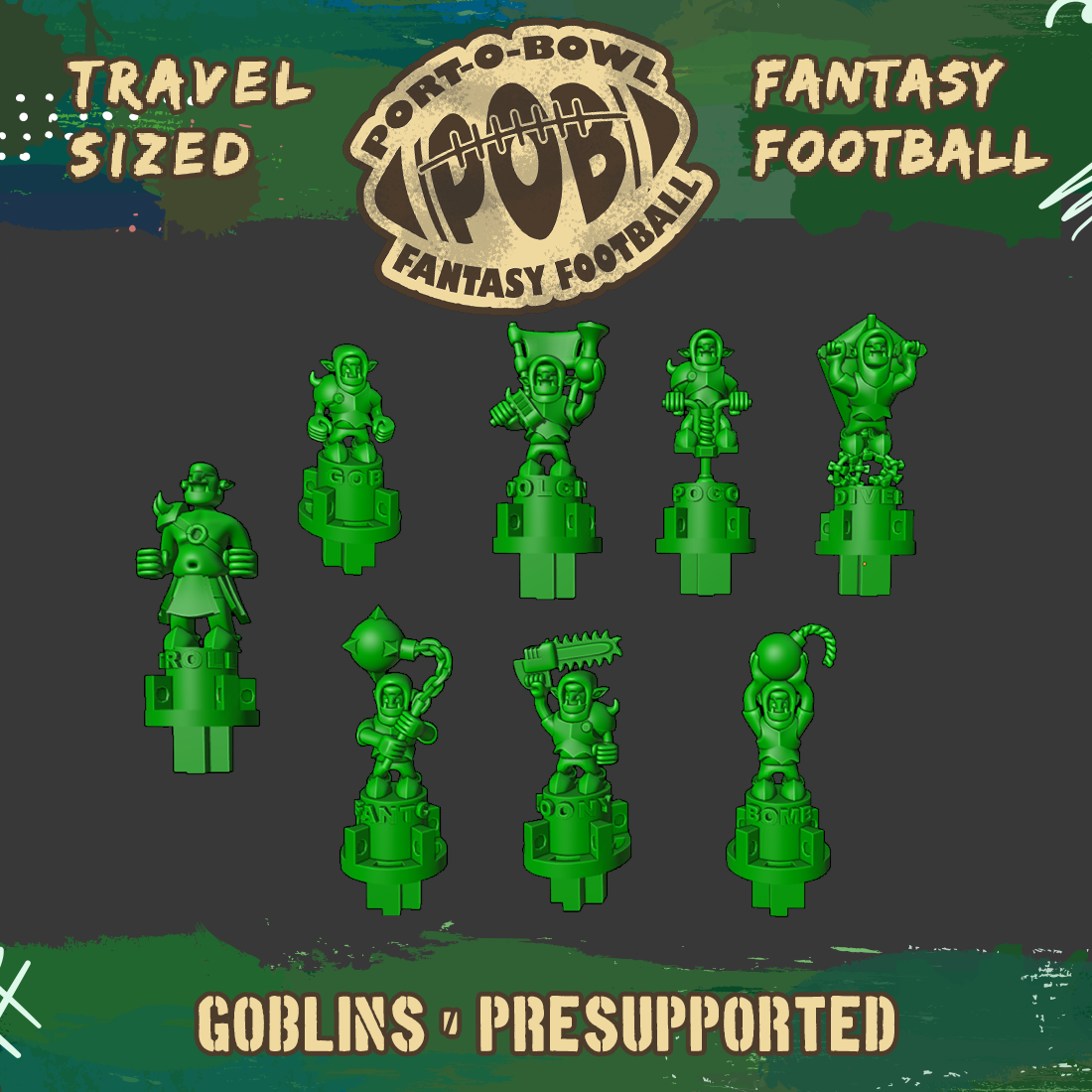 Port-O-Bowl: Travel-sized Fantasy Football Goblins Team